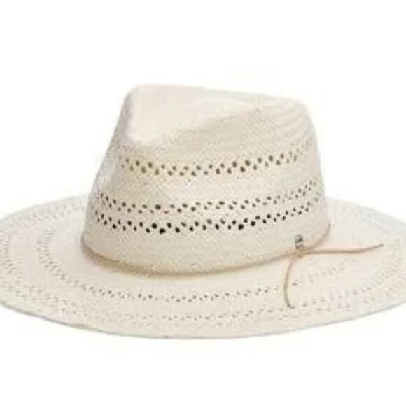 Rag & Bone Elle Perf Fedora Ivory Size M - Picture 1 of 7